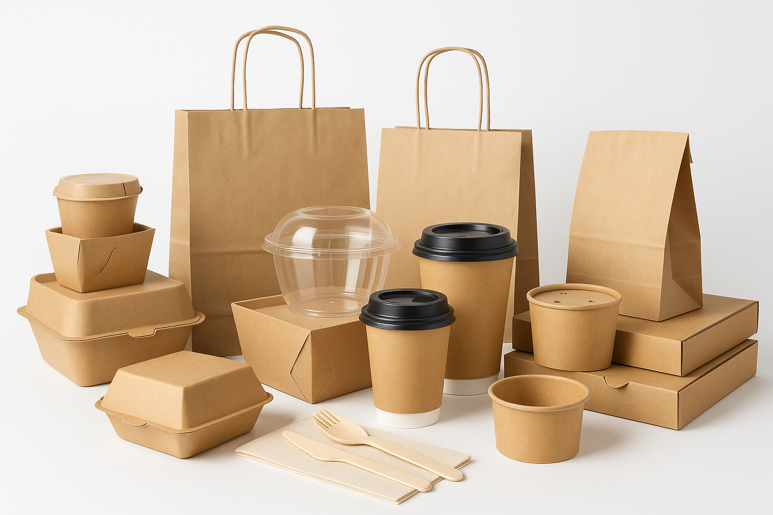 fast food va kafe va restoranlar uchun qadoqlash mahsulotlari sotadigan saytga rasm tayyorlab ber